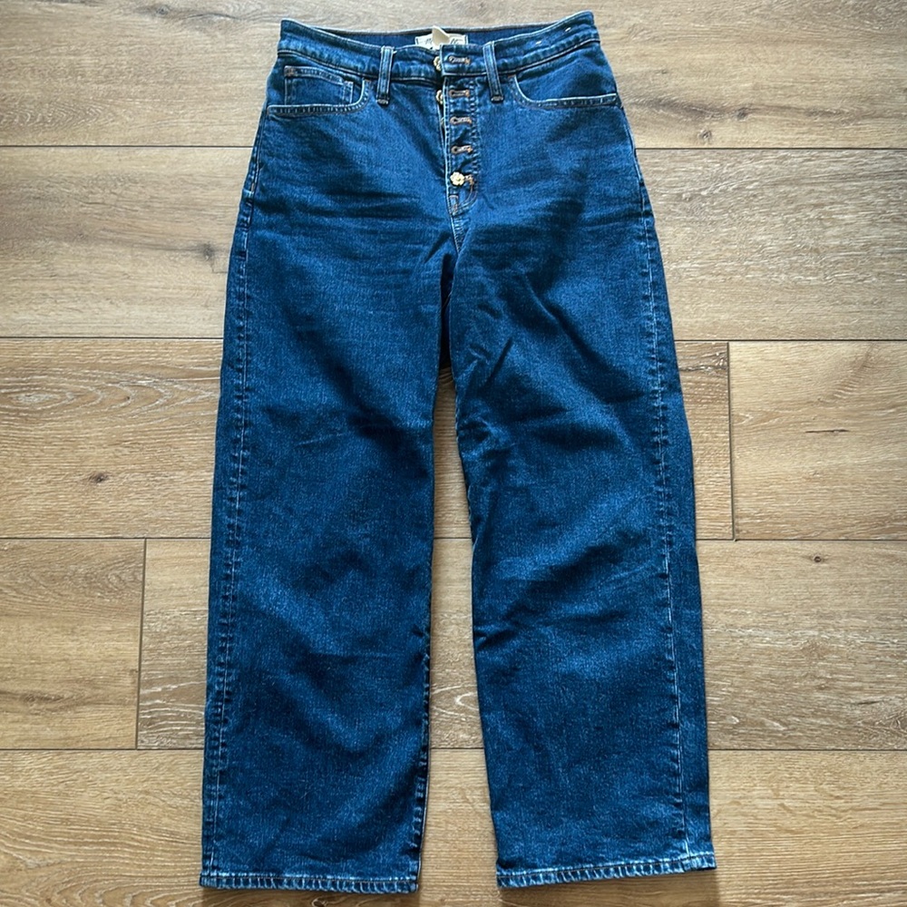 Madewell wide leg jeans, size 27, color “marbern wash”